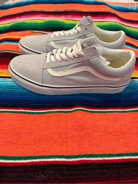 Vans Old Skool Low Top Sneakers in Light Gray and White